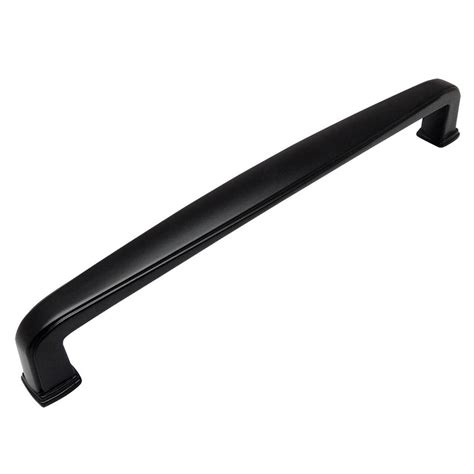 large flat black cabinet pull